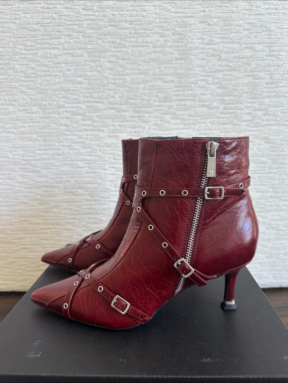 Kenneth Cole Rio Red Umi Biker Bootie NIB